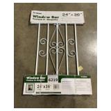 24' x 36' Decorative Window Bar in White