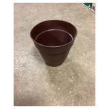 Stack of (24) 6' Newbury Round Planters in Cocoa