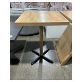 30' x 30' Bar Table in Natural with Black Stand