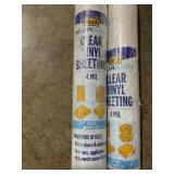 md 36' x 25' 4mil Clear Vinyl Sheeting x 2Rolls