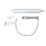 Heavy-Duty Door Closer with Wind Chain in White