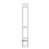 Size Large Glass Patio Pet Door in White