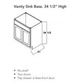 Craft33ï¿½ Vanity Sink Base NO Drawers