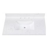 37' x 19' Single Sink Vanity Top in White
