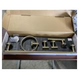 5Pc Bathroom Hardware Set in Brushed Gold