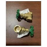 3/4' IPS Forged Brass Gate Valve x 2