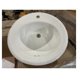 Pallet of 1-Hole 19' Round Lav Sinks in White