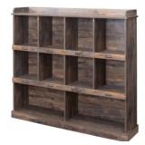 RTA 10-Shelf Bookcase in Dark Walnut