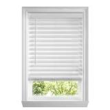 48.5' x 48' Cordless Faux Wood Blinds in White