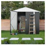 RTA 6Ft x 8Ft Outdoor Metal Utility Storage Shed