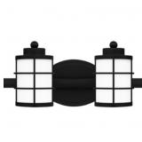 Quoizelï¿½ 2-Bulb Vanity Light in Matte Black x 2