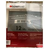 Box of (4) 12' Shelf & Rod Corner Shelf Kits-White