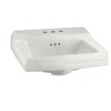20' x 18' Wall-Hung Lavatory Sink in White