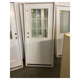 36" RH 1/2 Lite Steel Entry Door