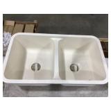 31" x 18" Undermount Composite Dbl Bowl Sink
