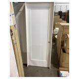 30" x 80" LH Primed Wood Single Panel Int Door