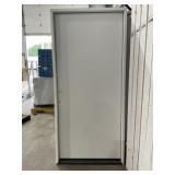 36" x 80" RH Steel Exterior Door in Solid White