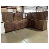 14Pc 30" Rustic Walnut Shaker Kitchen Set