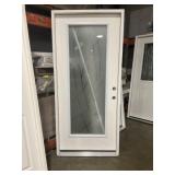 36" x 80" LH Full-View FG Exterior Door in White