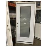 36" x 80" RH Full-View FG Exterior Door in White