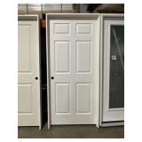 36" x 80" LH Full-View FG Exterior Door in White