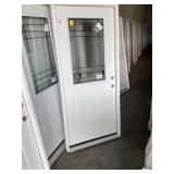 36" LH 1/2 Lite Steel Entry Door