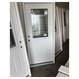 36" RH 1/2 Lite Steel Entry Door