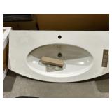39" x 19-1/2" Single Sink Vanity Top in White