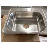 25" x 21" Drop-in Single Bowl Sink in SS