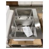 33" Dual Mount Double Bowl Sink in SS