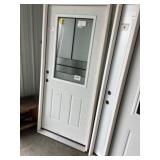 36" RH1/2 Lite Steel Entry Door