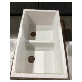 33" x 19" Double Bowl Undermount Composite Sink