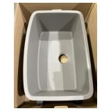27" x 18" Single Bowl Undermount Sink in Gray