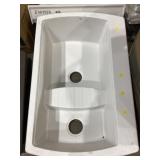 34" x 22" Drop-In White Utility Sink