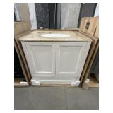 31" x 22" Vanity in White with Single Sink Top
