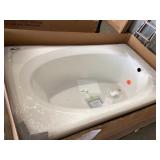 72" x 42" Designer Ovation White Drop In Tub