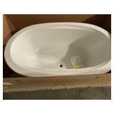 66" x 38" White Freestanding Tub