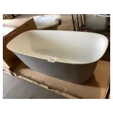 Acquabella Gray/White Freestanding Bathtub