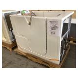 30" x 60" White Acrylic Walk in Shower - RH