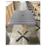 24" x 31" Metal Bar Stool Table in Black