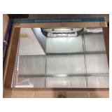 19.7" Bathroom Cabinet Mirror in Walnut