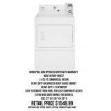 Whirlpool Coin Operated Dryer With Warranty