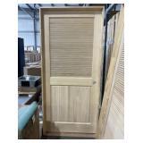 36" x 80" LH 2-Panel 1/2 Louvered Interior Door