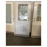 36" LH 1/2 Lite Steel Entry Door