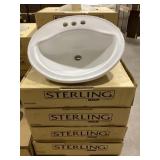 21" x 18" Drop-In Ceramic Oval Sink in White