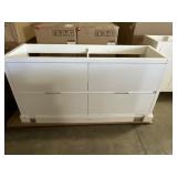 60" x 19" Double Sink Vanity Base in White