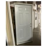 36" x 80" LH 6-Panel Steel Exterior Door
