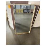 20" x 36" Brass Metal Rectangular Mirror