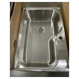 33" x 22" Drop-In Offset Sink in Stainless Steel