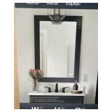 25" x 34" Wall Mount Mirror with Black Frame